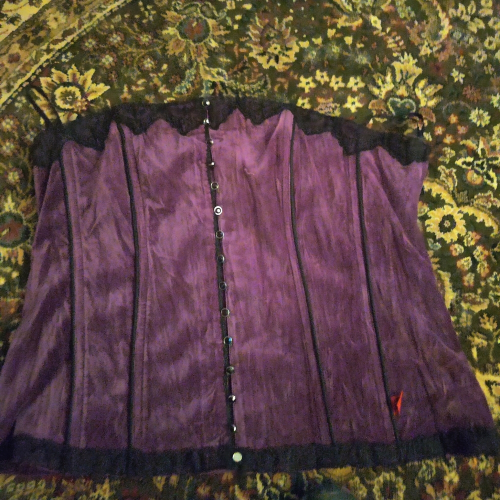 Vintage Tripp NYC corset lace purple top